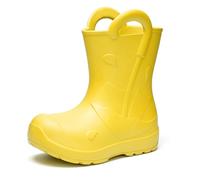 Ladeheid x Camminare Bottes de Pluie Enfant en EVA Ultralégères LA-CA-20 | Chaussures Imperméables, Bottes Wellington pour Garçons et Filles, Antidérapante, Poignées, Motif Parapluie, Tailles 22-35 EU