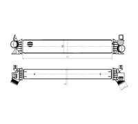 Ladeluftkühler NRF Pour Fiat Ducato Kasten 250 290 250