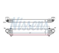 Ladeluftkühler Turbokühler LLC NISSENS Pour Volvo C70 II Cabriolet V50 MW 545