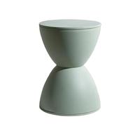 LADFRTYU Banc À Chaussures Repose-Pieds for la Maison, créatif, Moderne et Minimaliste, Banc à Langer, Mode, Tabouret Rond en Plastique épais, Pouf d'attente(Light Green)