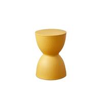 LADFRTYU Banc À Chaussures Repose-Pieds for la Maison, créatif, Moderne et Minimaliste, Banc à Langer, Mode, Tabouret Rond en Plastique épais, Pouf d'attente(Patterned Yellow)