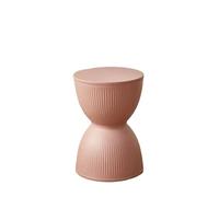 LADFRTYU Banc À Chaussures Repose-Pieds for la Maison, créatif, Moderne et Minimaliste, Banc à Langer, Mode, Tabouret Rond en Plastique épais, Pouf d'attente(Patterned Pink)