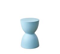 LADFRTYU Banc À Chaussures Repose-Pieds for la Maison, créatif, Moderne et Minimaliste, Banc à Langer, Mode, Tabouret Rond en Plastique épais, Pouf d'attente(Light Blue)
