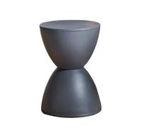 LADFRTYU Banc À Chaussures Repose-Pieds for la Maison, créatif, Moderne et Minimaliste, Banc à Langer, Mode, Tabouret Rond en Plastique épais, Pouf d'attente(Dark Gray)