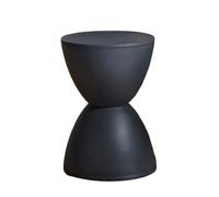 LADFRTYU Banc À Chaussures Repose-Pieds for la Maison, créatif, Moderne et Minimaliste, Banc à Langer, Mode, Tabouret Rond en Plastique épais, Pouf d'attente(Black)
