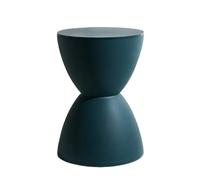 LADFRTYU Banc À Chaussures Repose-Pieds for la Maison, créatif, Moderne et Minimaliste, Banc à Langer, Mode, Tabouret Rond en Plastique épais, Pouf d'attente(Deep Blue)