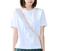 LADFRTYU Jupe pour Femme Mi-Longue Grande Taille Midi Plaid a-Ligne Jupe élastique Laine Style Artistique Trajet décontracté Saison d'hiver Corps en Forme de Poire(Plain White Tee,M)