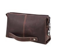 LADFRTYU Pochette Homme Portefeuille Vintage en cuir for hommes, pochette avec mot de passe, porte-cartes, longs, sac à main grande capacité Voyage(Coffee)