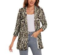 LADI TREND Veste pour femme, blazer long à manches longues décontracté, manteau oversized à un bouton, costume formel, XL