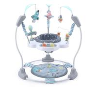 LADIDA Jumperoo Centre d'activités pour bébé avec jouets interactifs, siège rotatif à 360°, jouets musicaux et hauteurs réglables (Space Tour Gris)
