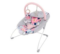 LADIDA Transat pour bébé avec musique apaisante et vibration (grey+pink)