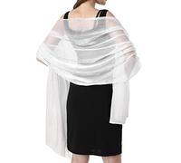 Ladiery Chale Femme crêpe Etoles pour soirée officielle, châle de voyage léger et chatoyant pour femmes