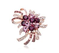 Ladies Corsage Brooch Purple Imitation Crystal Brooch Vintage Clothing Accessories Gift Men's Temperament Suit Brooch Accessories