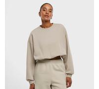 Urban Classics Sweat-shirt court froncé Femme Beige Taille M