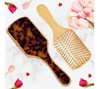 Ladies Hair Brush,Smooth Hair Bun Brush for Removing Hair Suitable for All Hairstyles,High Quality Natural Wood and Bamboo Brush for Massaging Scalp.[O75]