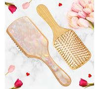 Ladies Hair Brush,Smooth Hair Bun Brush for Removing Hair Suitable for All Hairstyles,High Quality Natural Wood and Bamboo Brush for Massaging Scalp.[O76]