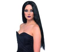 Ladies Halloween Sorcière Déguisement Long Perruque Droite 61cm Noir par Smiffys