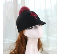 Ladies Hats Women's Woolen Caps Wide-Brimmed Hats Retro Knight Hats Casual Baseball Caps for Autumn/Winter Visors (Color : Red Size : One Size) (Black One Size)