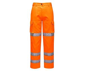 Ladies Hi-Vis Trousers Color: Orange Talla: Small