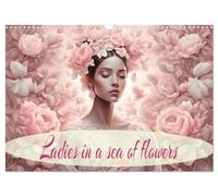 Ladies in a sea of flowers (Wall Calendar 2026 DIN A3 landscape), CALVENDO 12 Month Wall Calendar: A year with ladies in a sea of blossom.