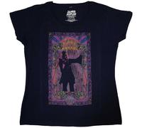 Ladies Janis Joplin Paisley & Flowers Frame Autorisé Femmes Dames T-shirt