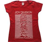 Joydivision T-shirt femme Unknown Pleasures officiel skinny fit rouge XL