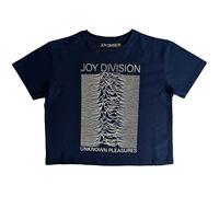 Ladies Joy Division Unknown Pleasures Crop Top Autorisé Femmes Dames T-shirt