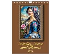 Ladies, Lace and Flowers (Wall Calendar 2026 DIN A4 portrait), CALVENDO 12 Month Wall Calendar: Representative Baroque portraits