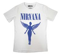 Ladies Nirvana Angelic Blue Mono Autorisé Femmes Dames T-shirt