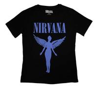 Ladies Nirvana Angelic Blue Mono Autorisé Femmes Dames T-shirt
