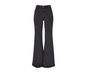 Ladies Pantalons déchiqués en denim vintage pour femme - Bleu délavé - 31