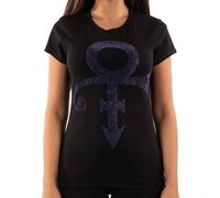 Ladies Prince Purple Symbol Diamante Autorisé Femmes Dames T-shirt