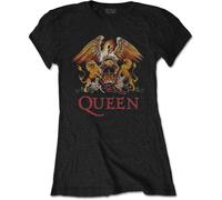 Ladies Queen Crest Freddie Mercury Brian May Autorisé Femmes Dames T-shirt