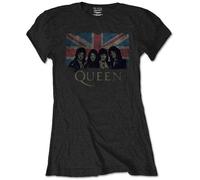 Ladies Queen Union Jack officiel Femmes Dames T-shirt