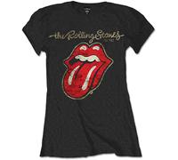 Ladies The Rolling Stones Plastered Tongue Autorisé Femmes Dames T-shirt