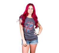 Ladies The Rolling Stones Uk Tongue Diamante Autorisé Femmes Dames T-shirt