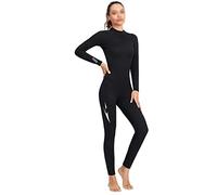 Ladies Wet Suit Womans 3mm Neoprene Full Length Wetsuit Back Zip Long Sleeve Full Body Diving Suit for Snorkeling Canoe Kayak Surfing Jetski Sailing Paddleboarding (Black L/Large)