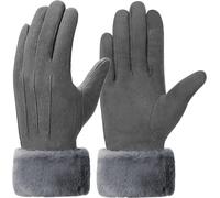 Ladies Winter Thermal Gloves Thin Fleece Lined Touch Screen Texting Gloves Winter Warm Windproof Gloves Gift Ski Cycling One Size"".[J369]