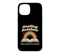 Lading Book Lover Rainbow Jette Un œil dans Un Livre Coque pour iPhone 15