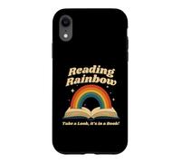 Lading Book Lover Rainbow Jette Un œil dans Un Livre Coque pour iPhone XR