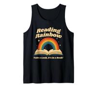 Lading Book Lover Rainbow Jette Un œil dans Un Livre Débardeur
