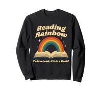 Lading Book Lover Rainbow Jette Un œil dans Un Livre Sweatshirt