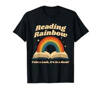Lading Book Lover Rainbow Jette Un œil dans Un Livre T-Shirt