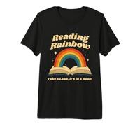 Lading Book Lover Rainbow Jette Un œil dans Un Livre T-Shirt Haut de Gamme