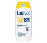 Ladival Gel solaire SPF 20 pour peaux allergiques - Sans parfum - Sans colorant ni conservateur - Imperméable - 1 x 200 ml