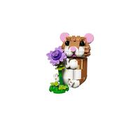 LEGO Creator 3-en-1 L’Adorable Hamster et la Fleur - Figurine d'animal se Transformant en Aigle ou Hérisson - Idée de Décoration Intérieure DIY - Cadeau d'anniversaire Fille ou Garçon dès 7 Ans 31376