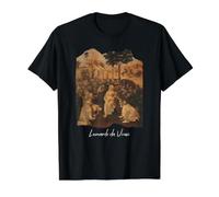 L'Adoration des Mages par Léonard de Vinci Peinture Art T-Shirt Graphique avec Valeur