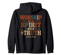 L'adoration en Esprit et en vérité (Jean 4, 24) - Vintage Christian Sweat à Capuche