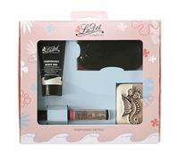 LaDot Set de tatouages M - hippocampe - pour enfants et adultes Contenu : tampon encreur, couleur de tatouage noir, liner rose, pierre de tatouage taille M - hippocampe