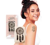 LaDot Tatouage Temporaire pour Enfants et Adultes, Faux Tatouage Doux pour la Peau, Tampon de Tatouage Ephemere pour le Corps et le Bras, Résistant à l'Eau, Capteur de Rêves